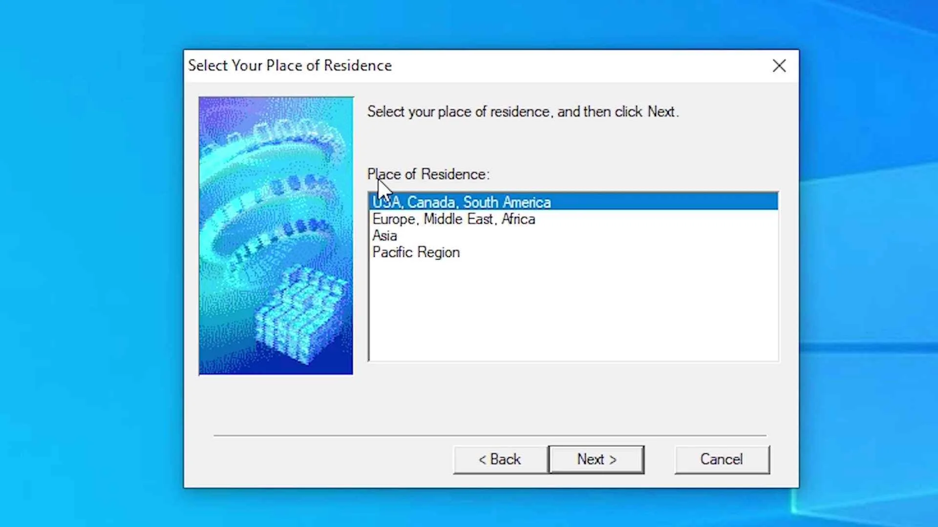 select your Residence CanoScan Setup